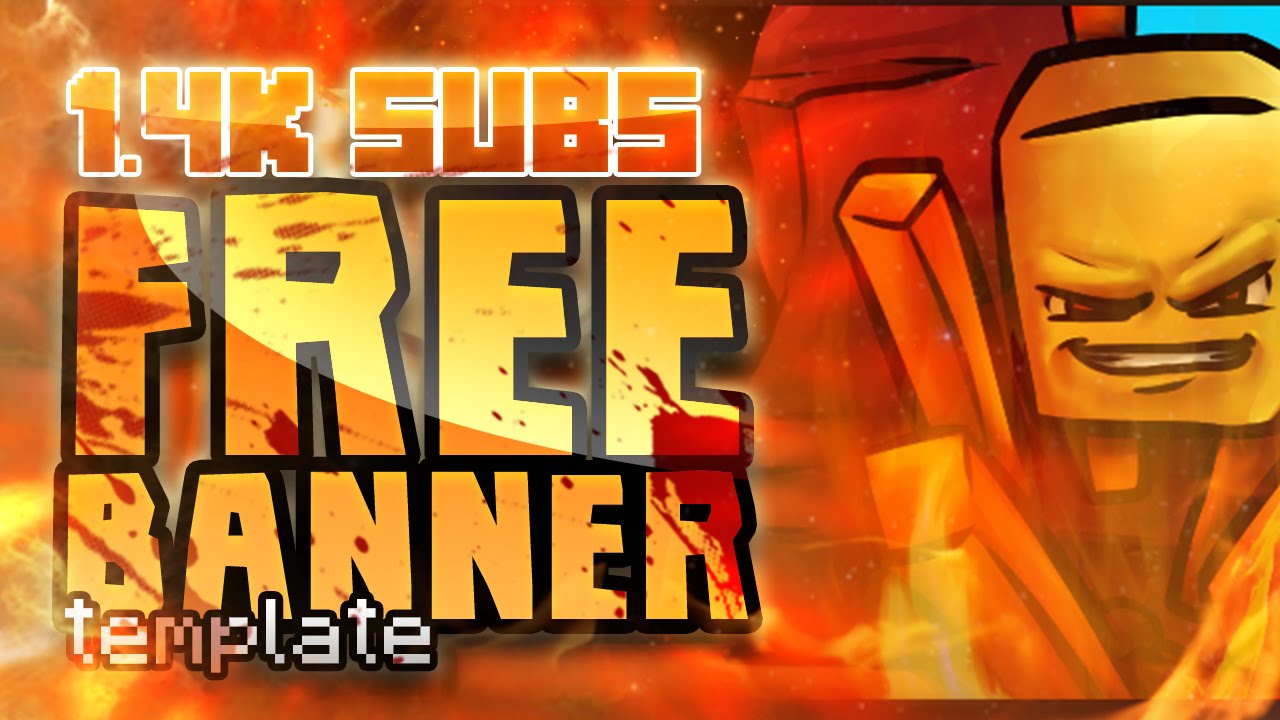 Free Minecraft YouTube Banner Template Thumbnail